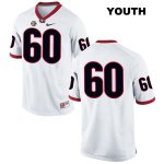 Youth Georgia Bulldogs NCAA #60 Allen Williams Nike Stitched White Authentic No Name College Football Jersey ZZK7354RS